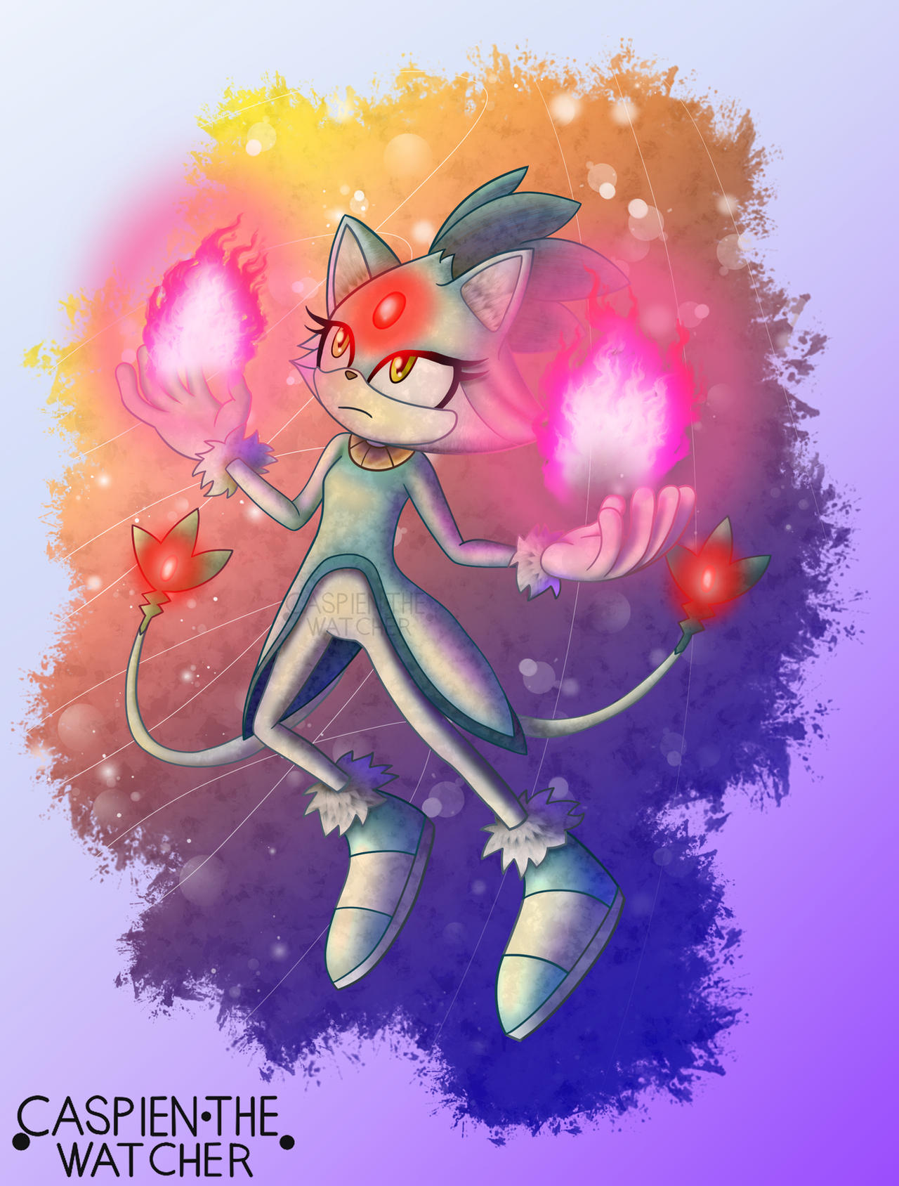 Blaze The Cat And Azelf Fusion