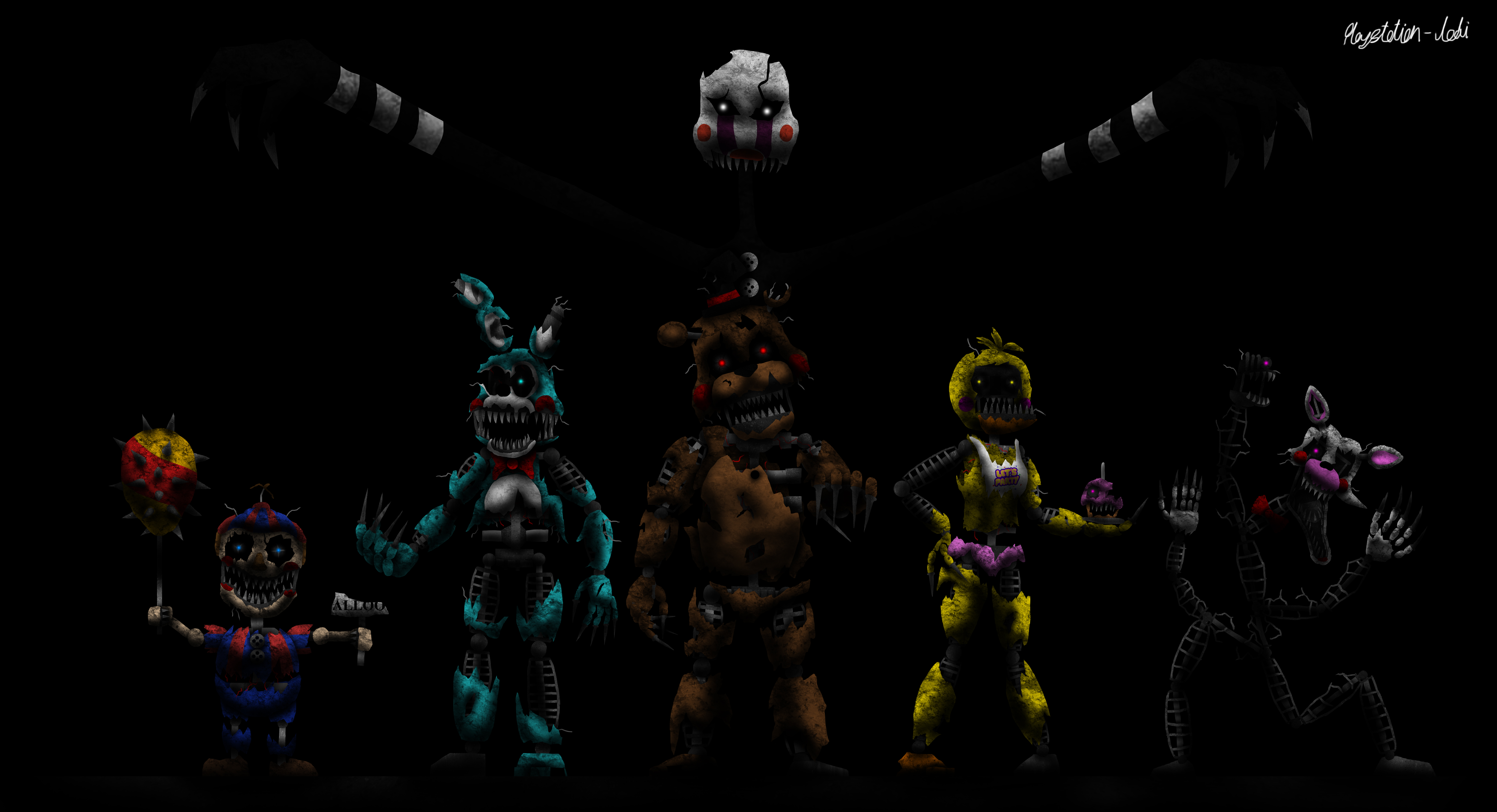 Five nights at freddy's nightmare toy animatronics