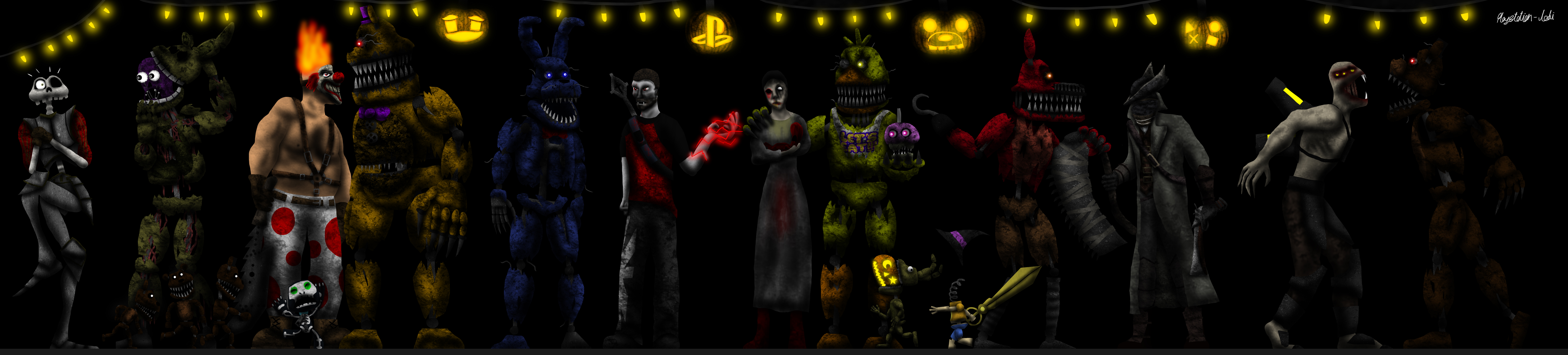 FNAF and PlayStation Halloween gathering