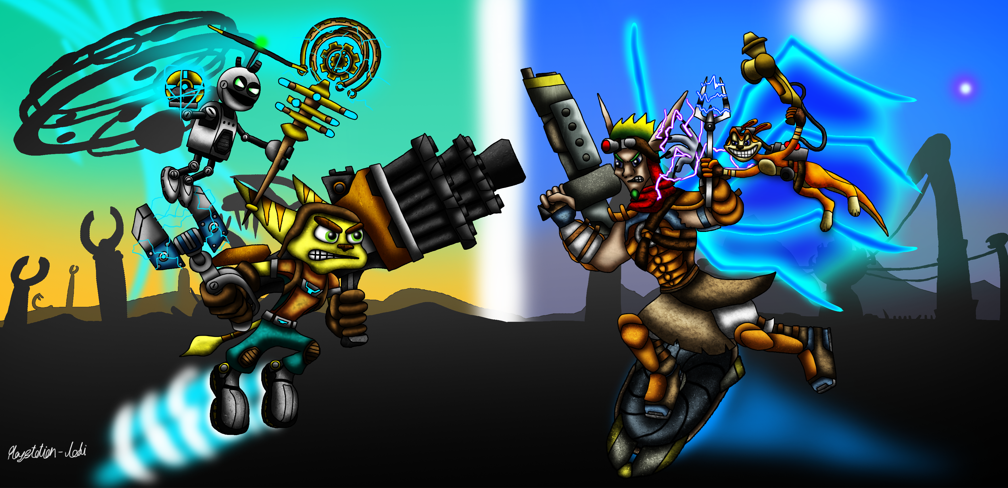 JAK AND DAXTER, RATCHET AND CLANK on SuperStarsAcademy - DeviantArt.