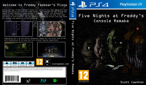 Five Nights at Freddy's Console Remake fan box art