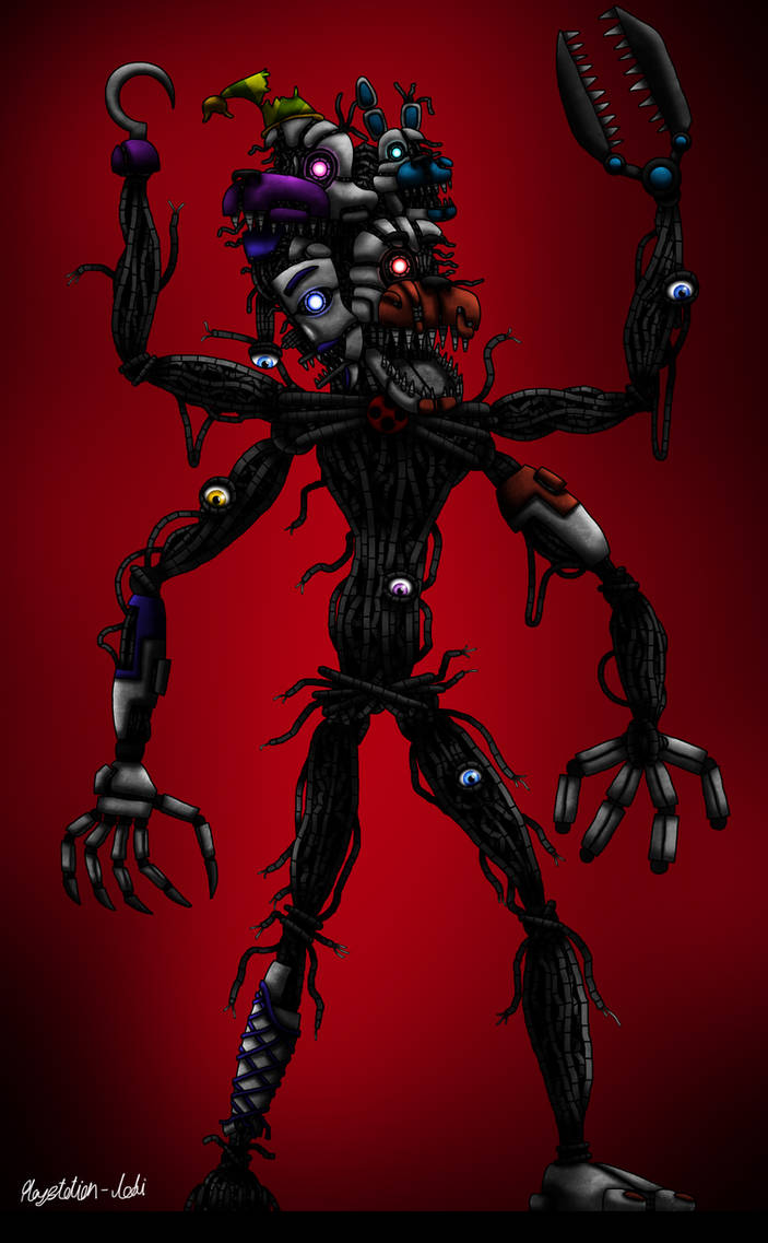 FNaF6 Ennard 'Molten Freddy' but the wires are rigged for animation  (Details in comments) - fivenightsatfreddys