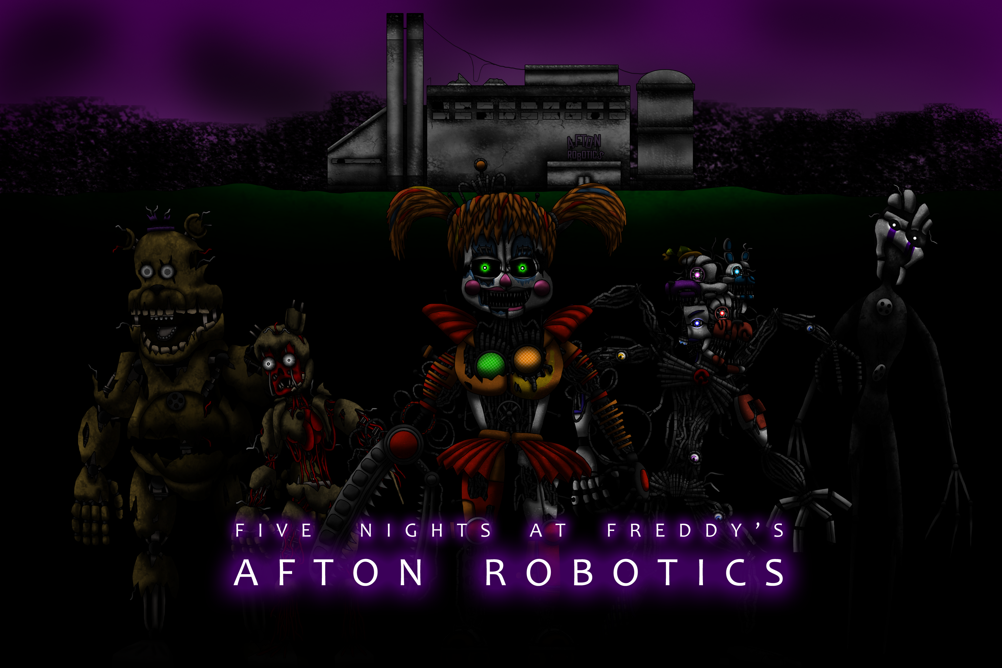 fnaf sfm) fnaf 6 animatronics(remake) by sammy2005