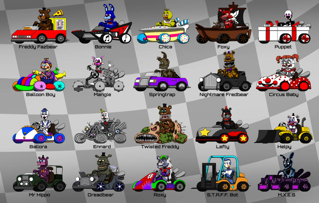 Fnaf Racers FNaF: Faz-Kart Racing by Playstation-Jedi on DeviantArt