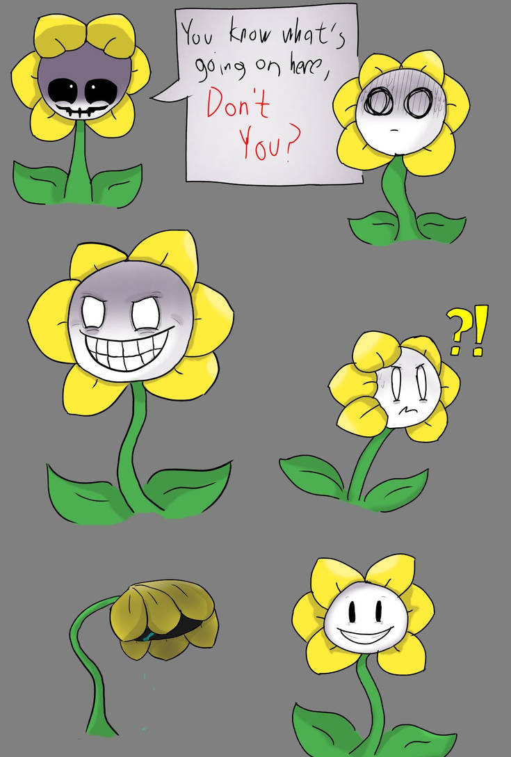 Flowey Sketches by JackieFunGames on DeviantArt