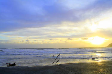 caswell Bay high tide