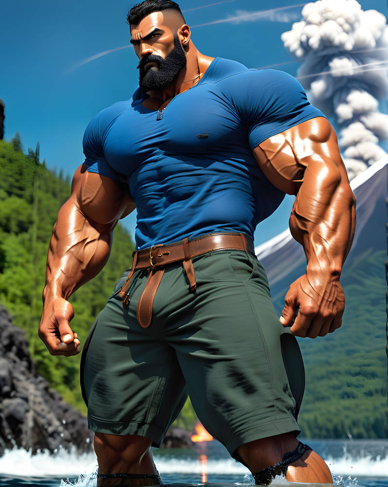 Deviantart Bug Muscle Muscular man in the lake by gwofannon on DeviantArt