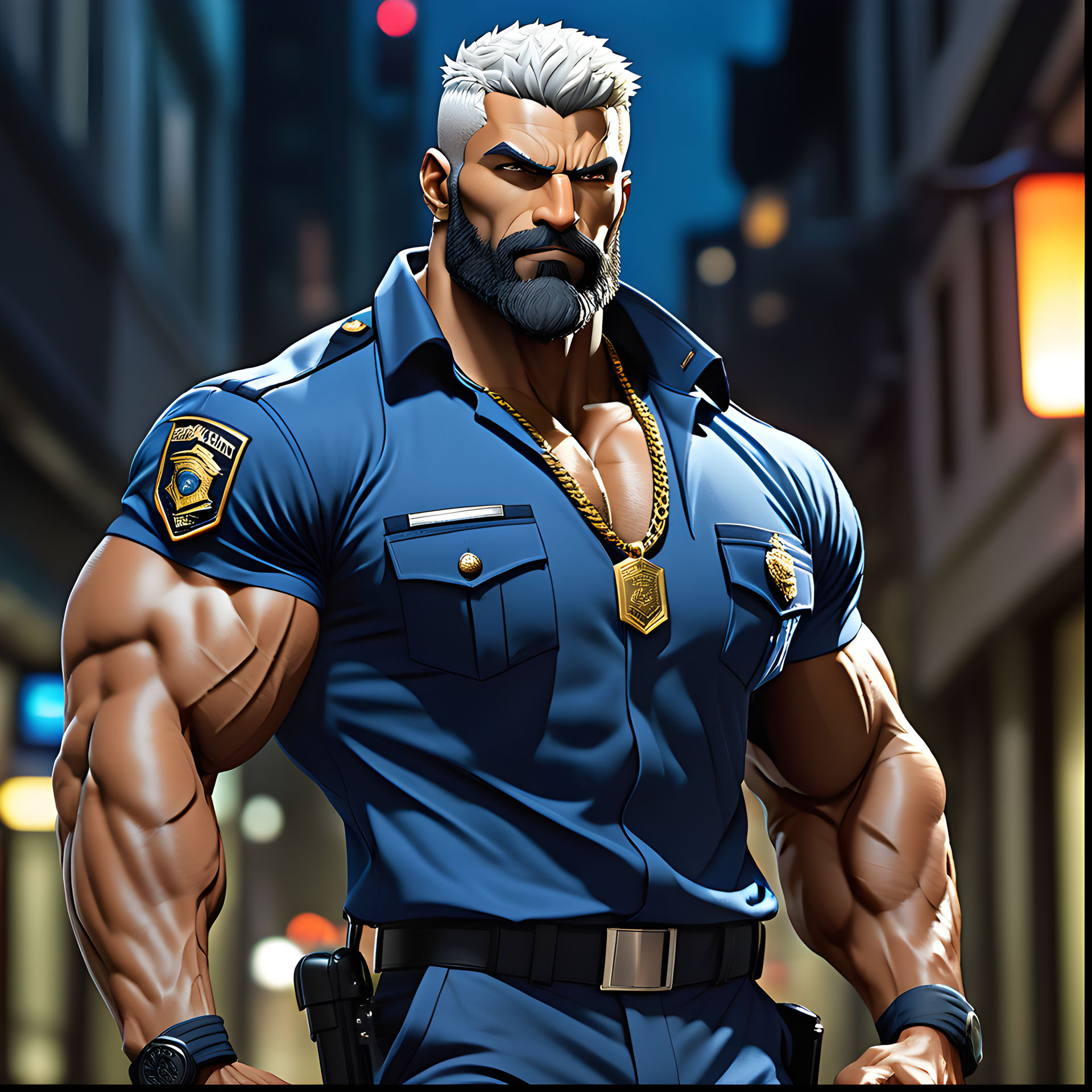 Buff Cops Deviantart Muscle cop by gwofannon on DeviantArt