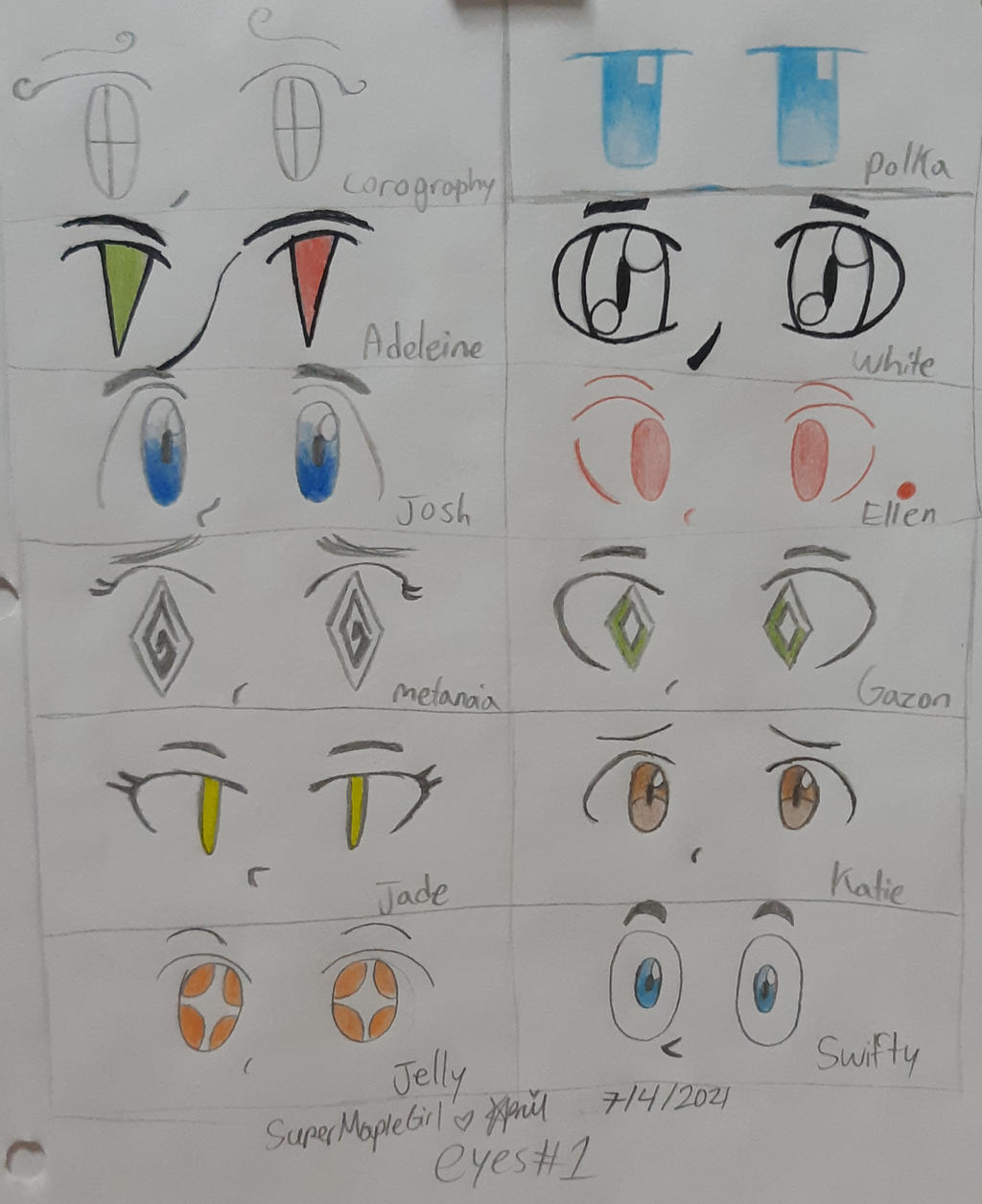 Protagonist Eye Character Eyes #1 by SuperMapleGirl on DeviantArt