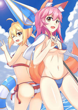 Swimsuit Tamamo and Nero