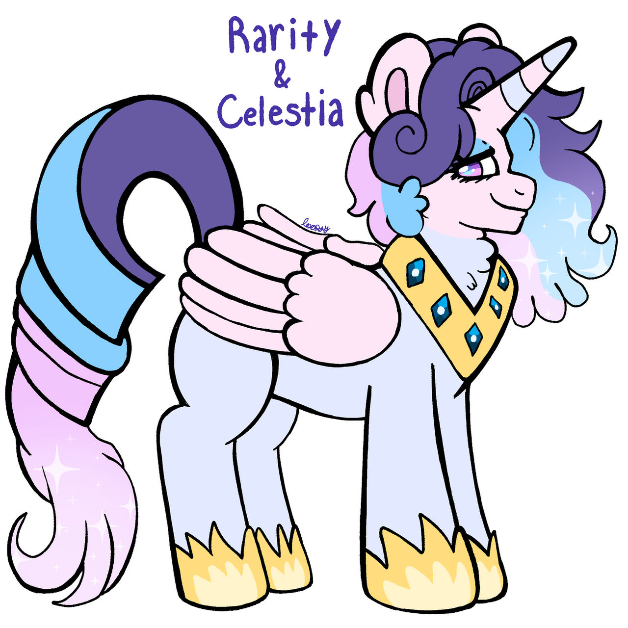 Mlp Rara Fusions Mlp Fusion Rairtiy And Celestia by Mewbite on DeviantArt