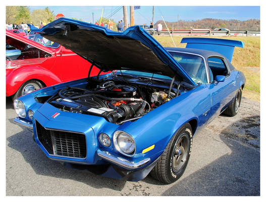 A Blue 1972 Camaro