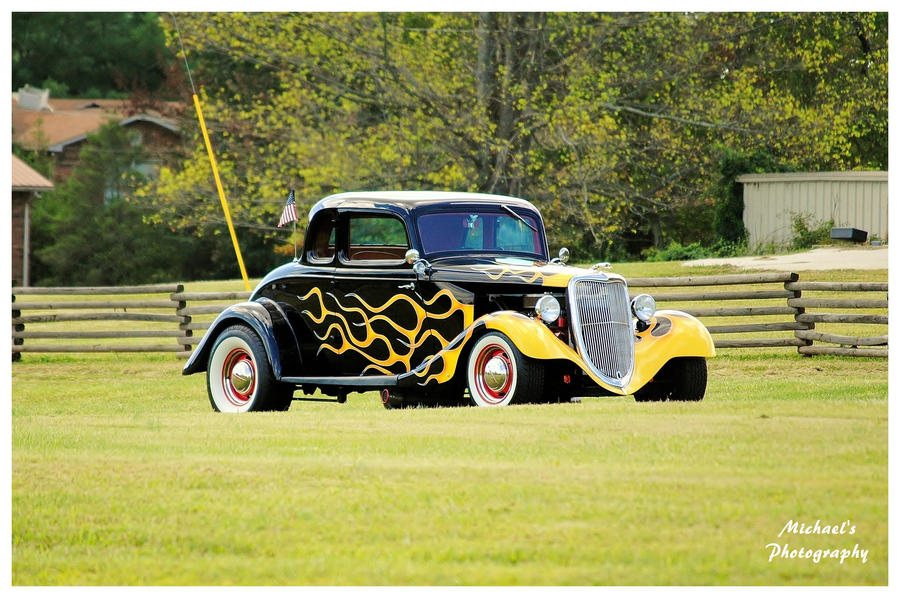 A Nice Ford Coup With Flames