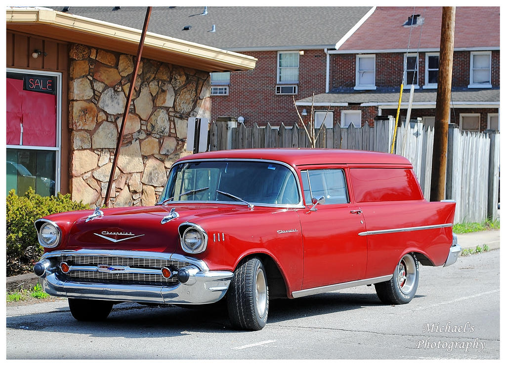 A 1957 Chevy 150 Delivery Wagon