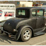 A Flat Black Ford Hot Rod