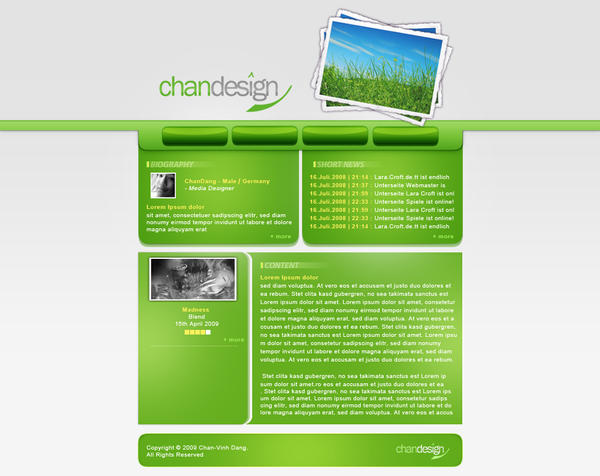 ChanDesign Website Layout