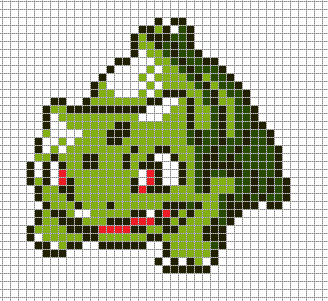 Pokemon Pixel Art 32x32 Grid