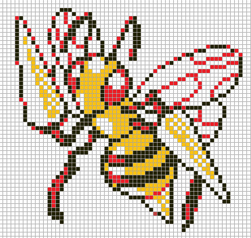 Beedrill Pattern Beedrill by Hama-Girl on DeviantArt