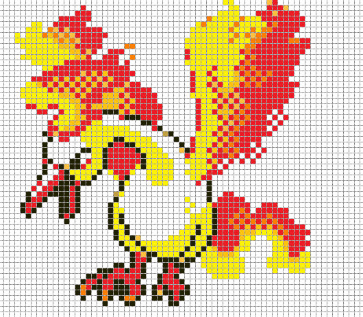 Ho-Oh Pixel Art Pattern  Pixel art pokemon, Pixel art pattern, Pokemon  cross stitch