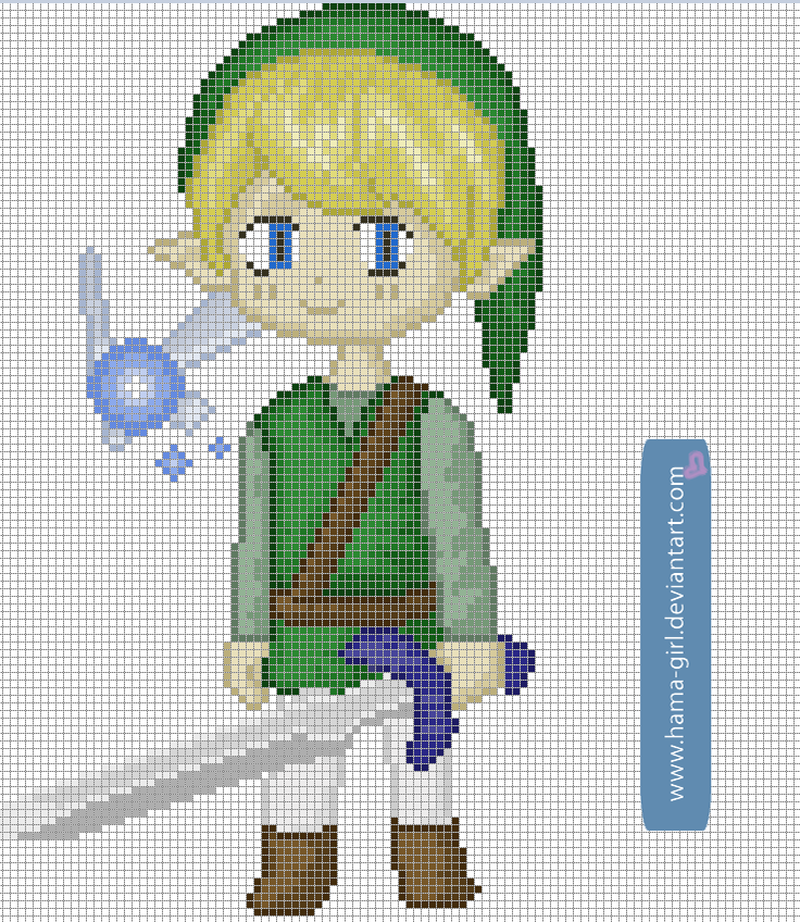 pixel art link grid