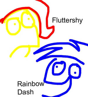 Fluttershy and Rainbow Fash Vector