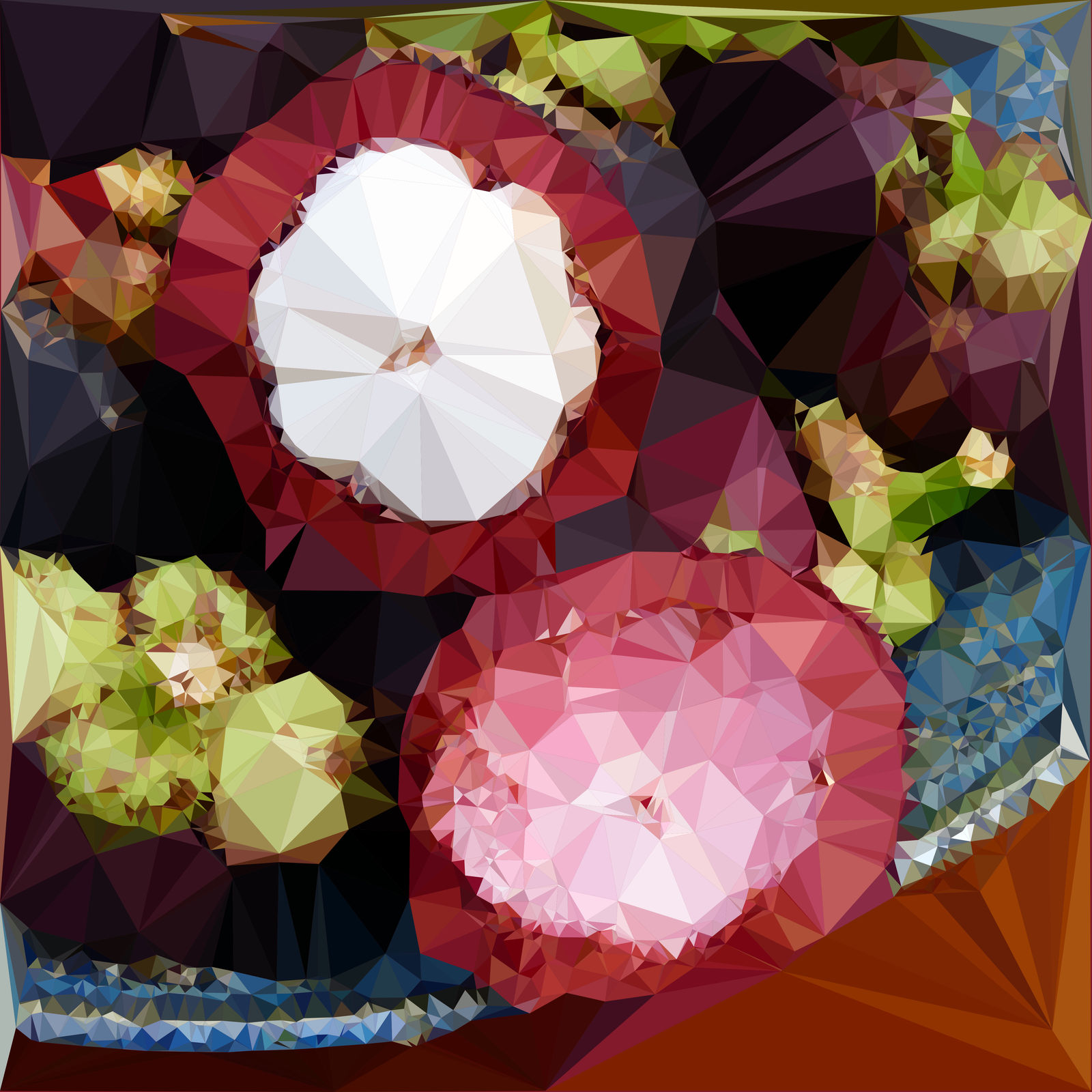 Abstract Art : Fruits : Mangosteen by kenkchow