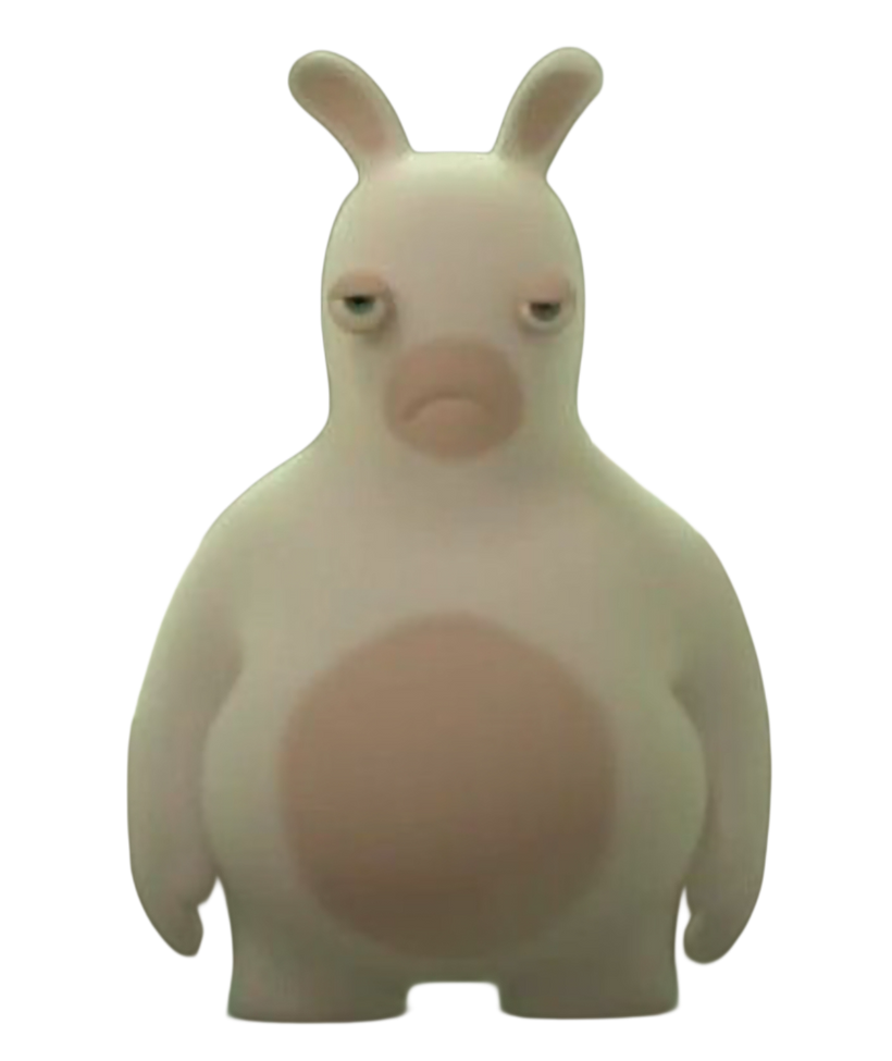 Wig Rabbid Rabbid with a little head Render by Prowder123456789 on DeviantArt