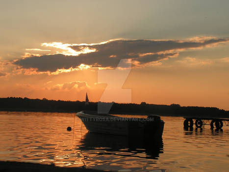 Sunset over the lake