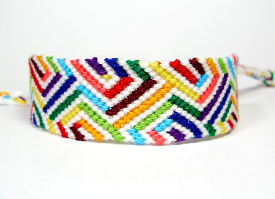 Rainbow Optical Illusion Friendship Bracelet