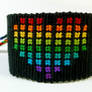 Black Rainbow Heart Friendship Bracelet