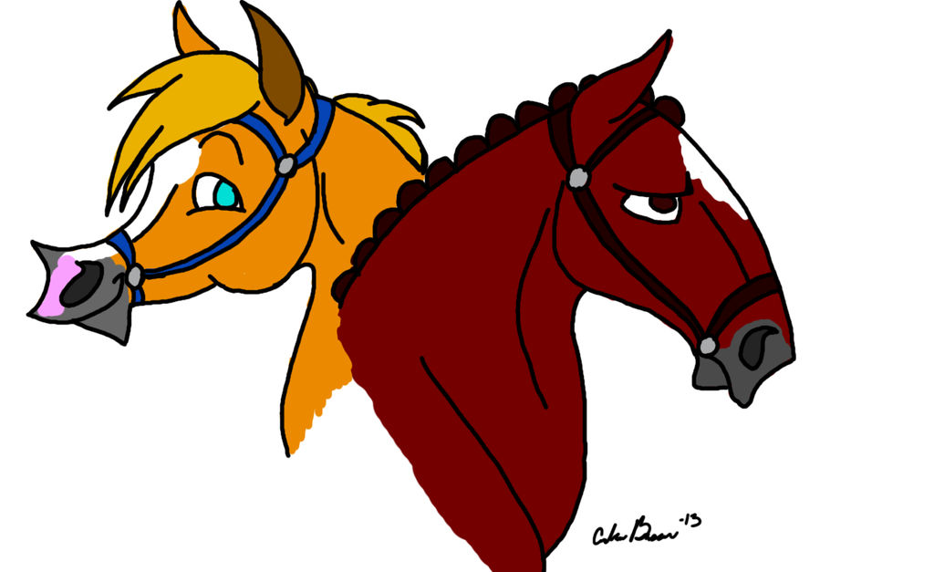 Grumpy Rodeo Horse Happy and Grumpy Horses by CyberHorse10 on DeviantArt