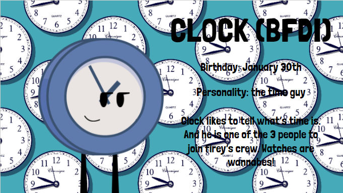 Clock Bfd Clock (BFDI)'s Profile by DylanTheIceGuy2002 on DeviantArt