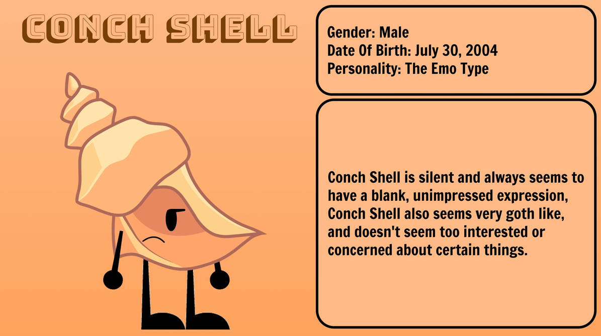 Meet Conch Shell by DTIG2002Art on DeviantArt