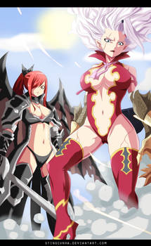 Fairy Tail 364 - Mirajane and Erza Fighting