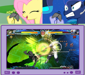 Fluttershy and Luna plays BBCP