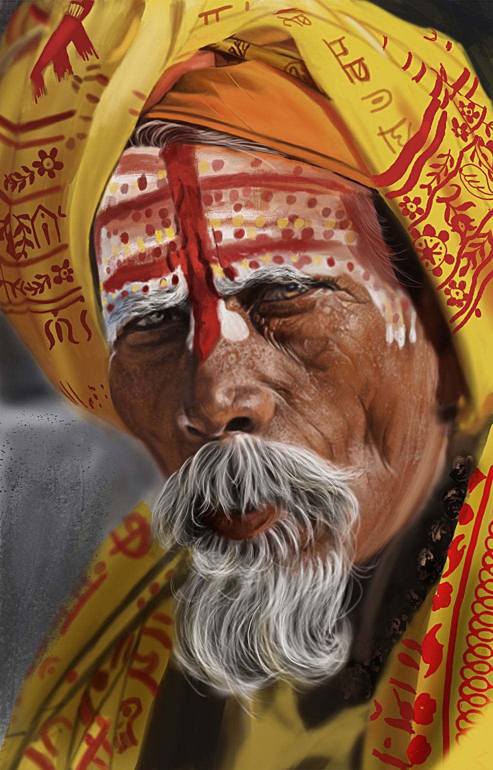 Sadhu portrait study by ginsengarts on DeviantArt