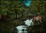 Near the stream by Korrida