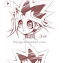 Yugi and Atem headshot sketch