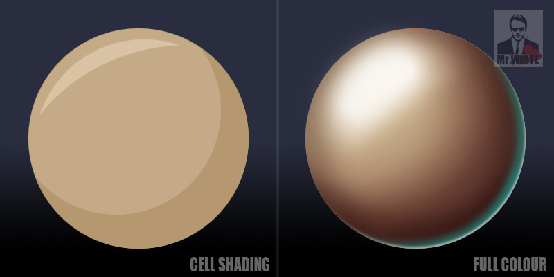 Cell shading VS Full colour by MyFavouriteFetish on DeviantArt