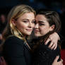 Chloe Grace Moretz and Maisie Williams Hugging