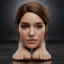 Shailene Woodley - Head and Feet Sculpture