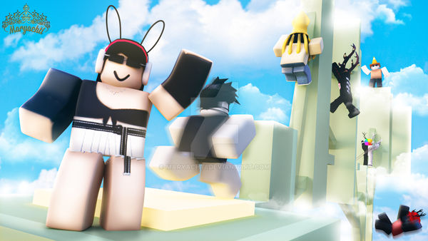 Obby Thumbnail By Maryachti On Deviantart - cool roblox obby thumbnail