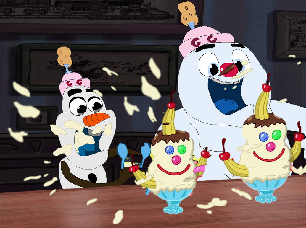 Olaf And Frosty Eating Goofy Goober Ice Cream My By JohnV2004 On olaf-and-frosty-eating-goofy-goober-ice-cream-my-by-johnv2004-on