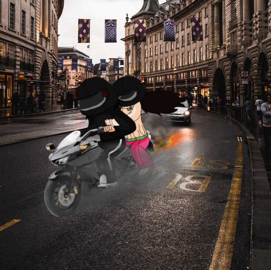 Me And Melody Riding On Motor Bike by JohnV2004 on DeviantArt