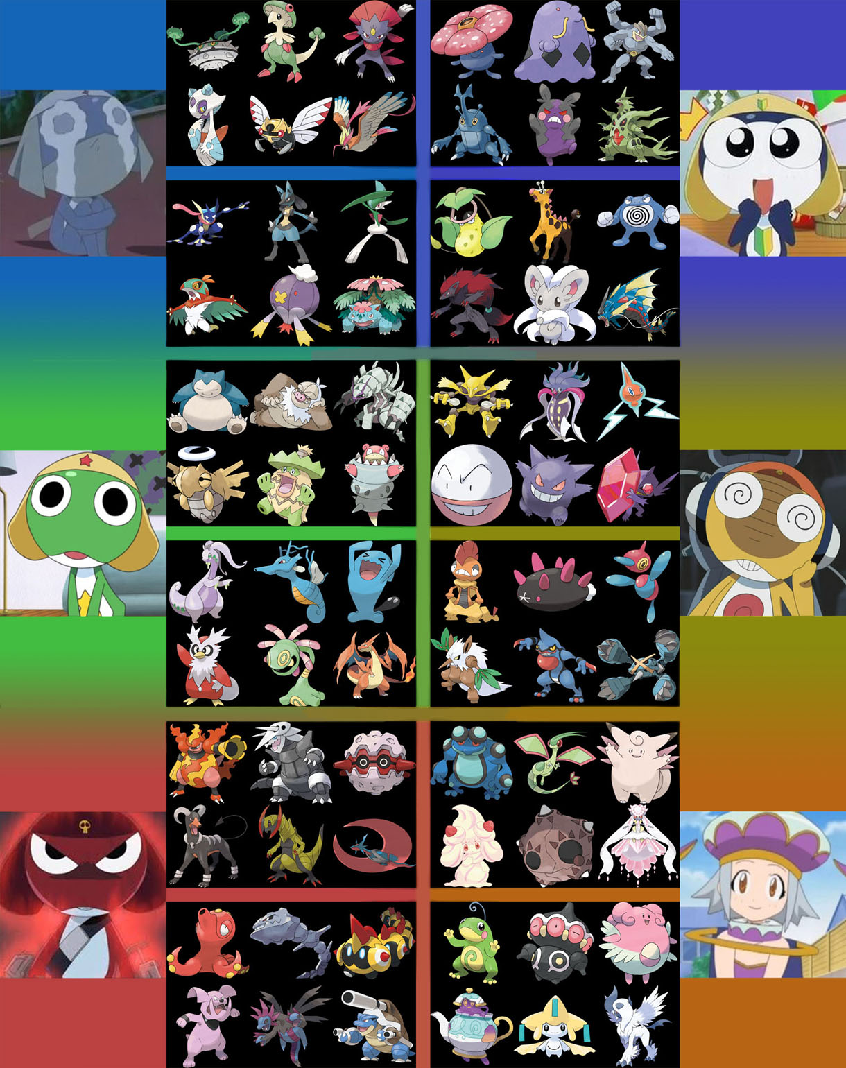 Keroro Platoon Pokemon Roster by MetamorphOfChaos on DeviantArt