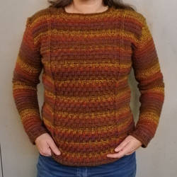 Basketweave crocheted pullover