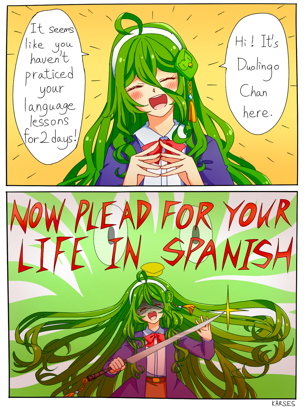 Duolingo Chan by Karses on DeviantArt