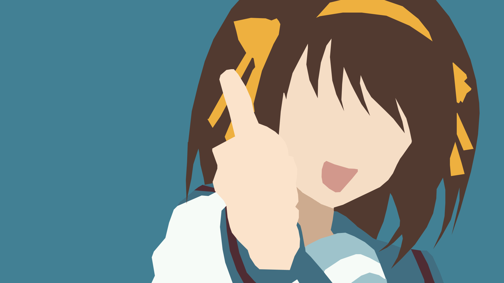 Minimalist Haruhi Suzumiya Wallpaper by themanwhosleptin on DeviantArt Minimalist Haruhi Suzumiya Wallpaper by themanwhosleptin on DeviantArt