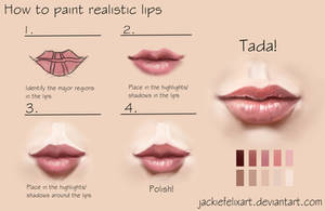 How to paint realistic lips