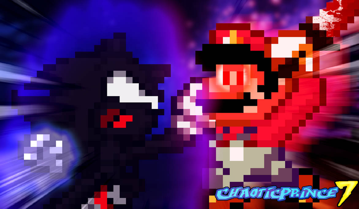 Dark Sonic VS Devil Mario by ChaoticPrince7 on DeviantArt